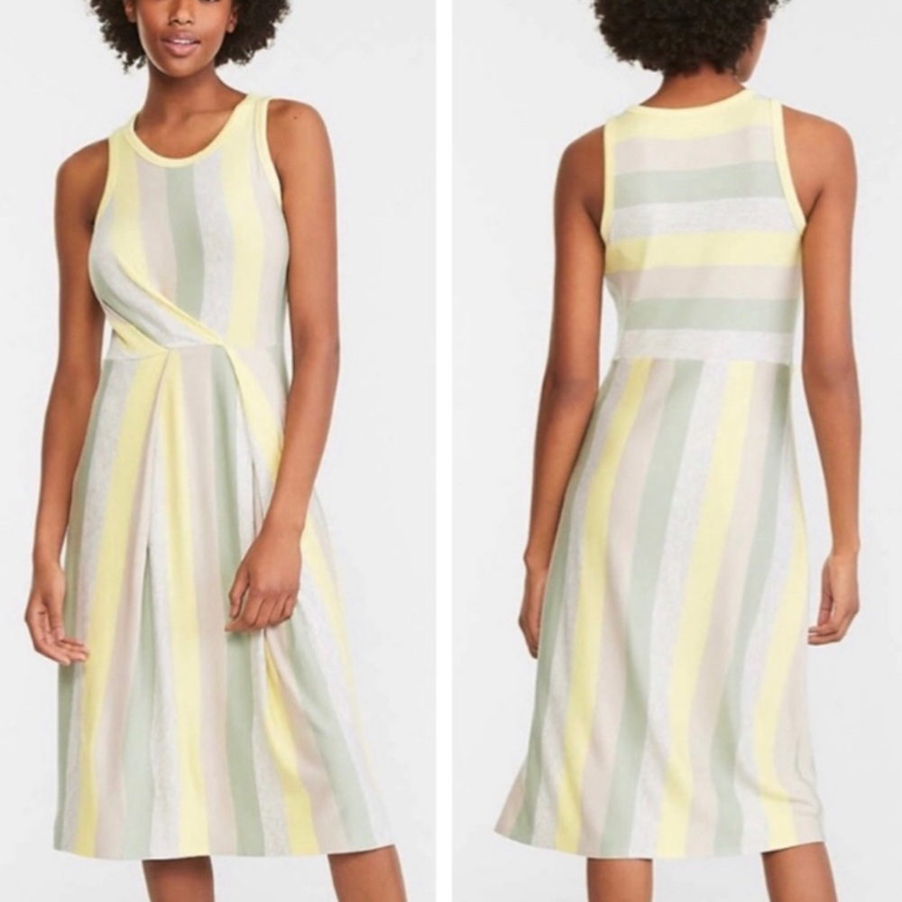 NWT LOFT Lou & Grey Striped Sleeveless Dress